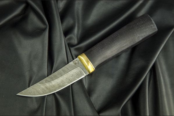 Реплика финского ножа Puukko 3 <span>(дамаск 1200 слоёв, черный граб)</span>