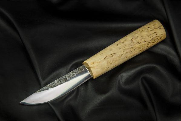 Якутский нож, малый <span>(х12мф, карельская береза, кованый дол)</span>
