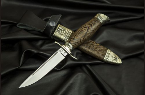 Финка НКВД разборная <span>(сталь Х12МФ, венге, литье мельхиор, деревянные ножны)</span>