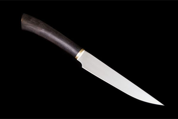 Кухонный нож Шеф 4 <span>(95х18, чёрный граб)</span>
