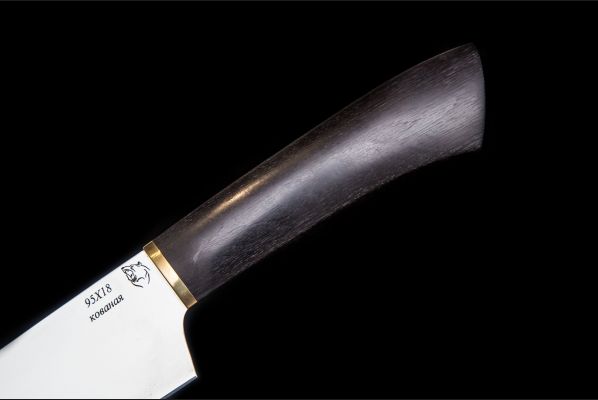 Кухонный нож Шеф 2 <span>(95х18, чёрный граб)</span>