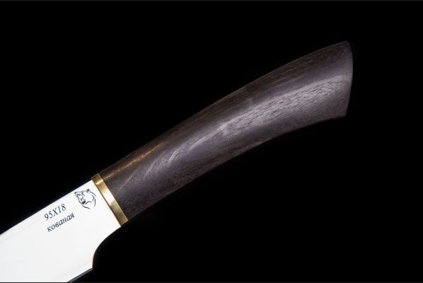 Кухонный нож Шеф 3 <span>(95х18, чёрный граб)</span>