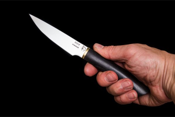 Кухонный нож овощной 5 <span>(95х18, чёрный граб)</span>