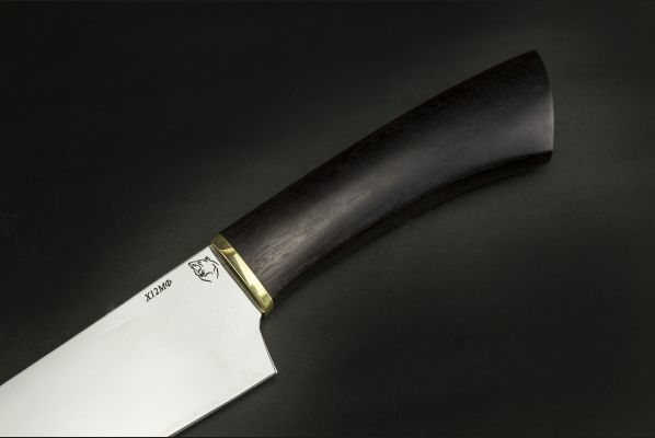 Кухонный нож Шеф 2 <span>(х12мф, чёрный граб)</span>