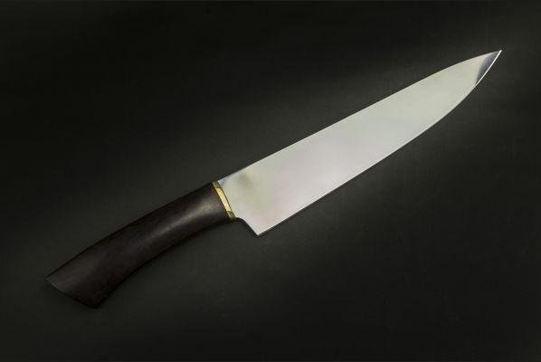 Кухонный нож Шеф 2 <span>(х12мф, чёрный граб)</span>