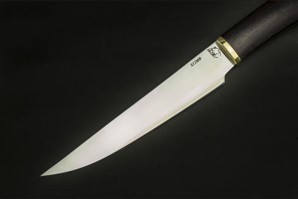 Кухонный нож Шеф 4 <span>(х12мф, чёрный граб)</span>