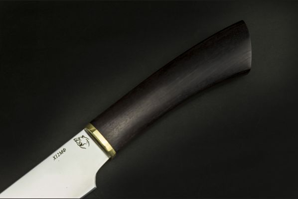 Кухонный нож Шеф 3 <span>(х12мф, чёрный граб)</span>