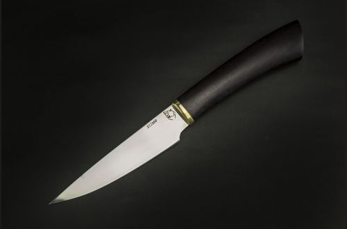 Кухонный нож овощной 5 <span>(х12мф, чёрный граб)</span>