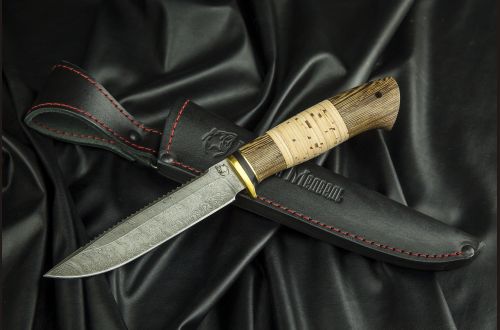 Нож Ерш <span>(дамаск, береста, венге)</span>
