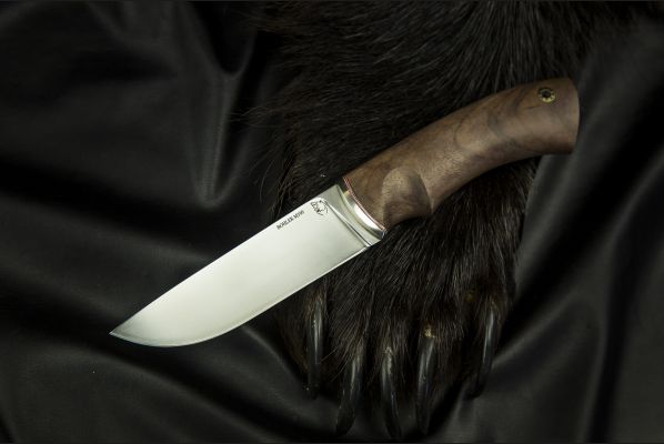 Нож Боровик-premium <span>(M390, стабилизированная карельская берёза, мозаичный пин под темляк)</span>