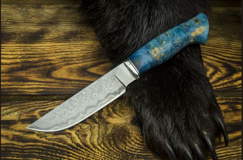 Нож Походный <span>(Авторский ламинат GD13, стабилизированный клён, мозаичный пин под темляк)</span>