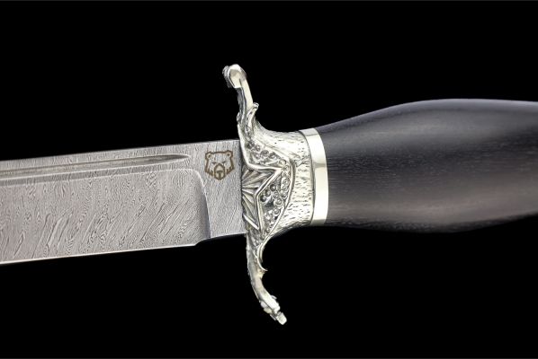Авторская Финка НКВД <span>(дамаск, чёрный граб, авторское литьё мельхиор)</span>