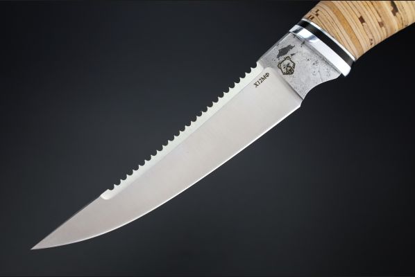 Нож Рыбак <span>(х12мф, береста, дюраль)</span>