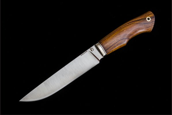 Нож Охотник 2 <span>(S390, спуски от обуха, айронвуд, мозаичный пин под темляк)</span>