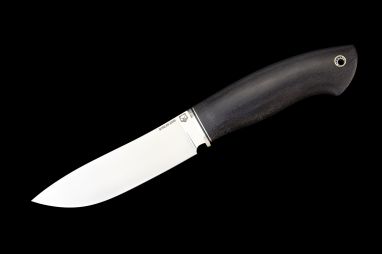 Нож Крит <span><span>(M390, больстер мельхиор, стабилизированный чёрный граб, мозаичный пин под темляк)</span></span>