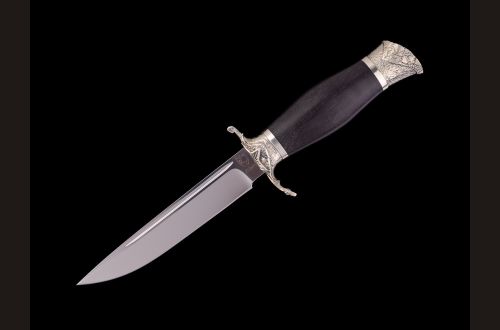 Авторская Финка НКВД <span>(х12мф, граб, авторское литьё мельхиор)</span>