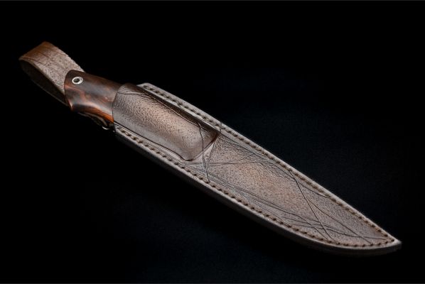 Нож Лиса <span>(M390, айронвуд, мозаичный пин)</span>