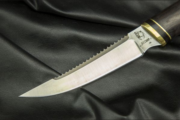 Нож Рыбак <span>(х12мф, чёрный граб)</span>