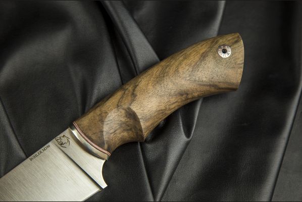 Нож Медведь-premium <span>(M390, стабилизированная карельская берёза, мозаичный пин под темляк)</span>