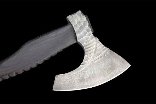 Топор "Викинг" <span>(дамаск 1200 слоёв, обожённый ясень)</span>