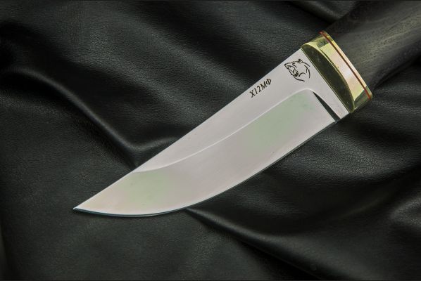 Реплика финского ножа Puukko 3 <span>(х12мф, чёрный граб)</span>
