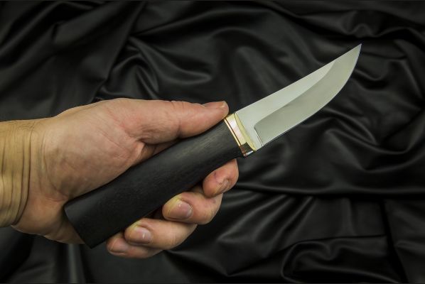 Реплика финского ножа Puukko 3 <span>(х12мф, чёрный граб)</span>