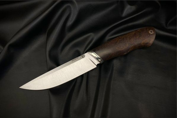 Нож Русский 2 <span>(S390, стабилизированная карельская берёза, мозаичный пин под темляк)</span>
