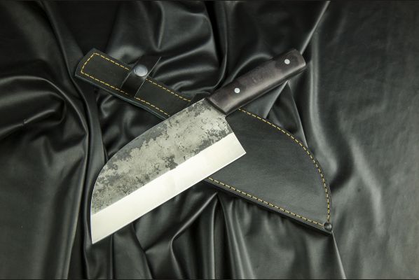 Сербский Нож <span>(х12мф, цельнометаллический, чёрный граб)</span> 