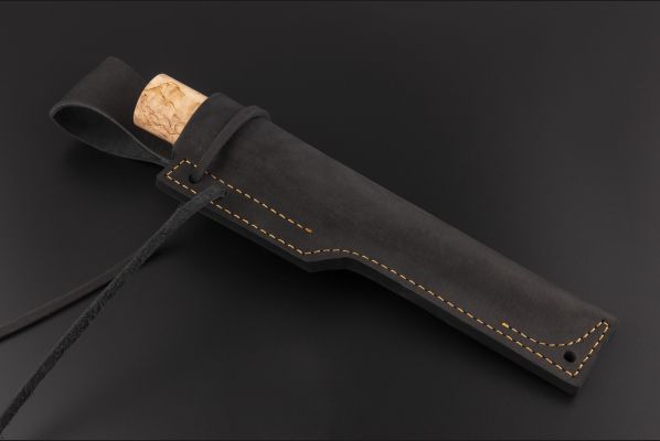 Нож Якутский средний №39 <span>(сталь х12мф, карельская береза, рог лося, вставка фибра)</span>
