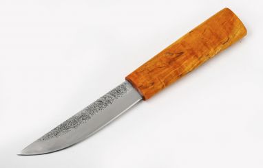 Нож Якутский средний №32 <span><span>(сталь х12мф, стабилизированная карельская береза)</span></span>