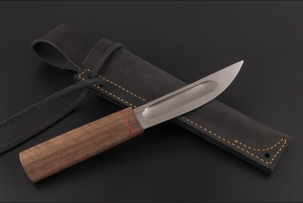 Нож Якутский средний №2 <span>(95х18, орех, вставка фибра)</span>