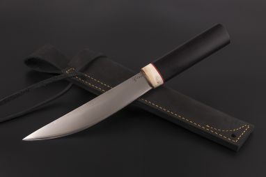 Нож Якутский большой №8 <span><span>(95х18, граб, рог лося, вставка фибра)</span></span>