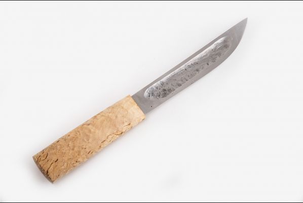 Нож Якутский большой №31 <span>(сталь х12мф, карельская береза, Кованый дол)</span>