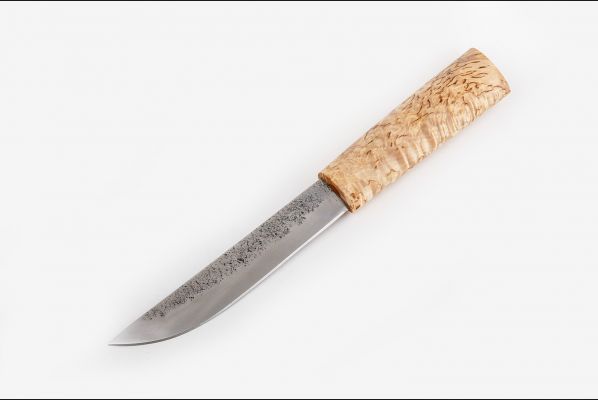 Нож Якутский большой №31 <span>(сталь х12мф, карельская береза, Кованый дол)</span>