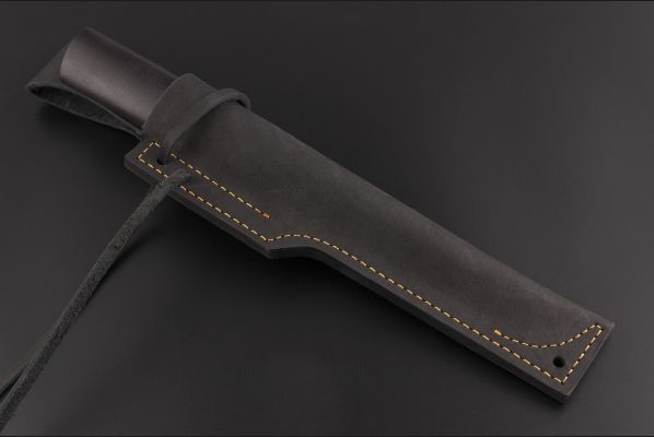 Нож Якутский большой №23 <span>(дамасская сталь, граб, рог лося, вставка фибра)</span>