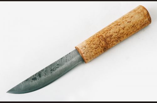 Нож Севера средний №13 <span>(дамасская сталь, карельская береза, Кованый дол)</span>