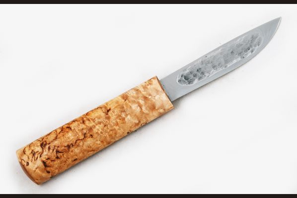 Нож Якутский малый №28 <span>(сталь х12мф, карельская береза, Кованый дол)</span>