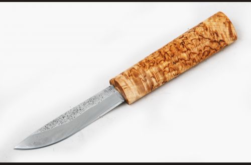 Нож Севера малый №28 <span>(сталь х12мф, карельская береза, Кованый дол)</span>