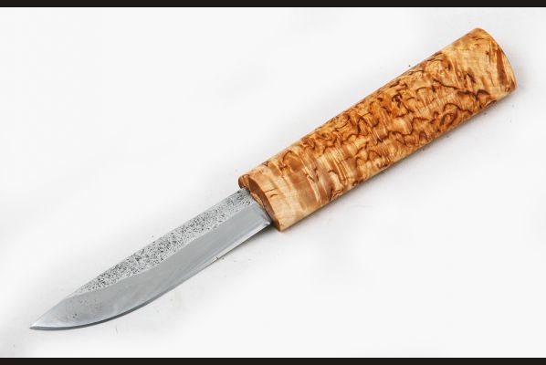 Нож Якутский малый №28 <span>(сталь х12мф, карельская береза, Кованый дол)</span>