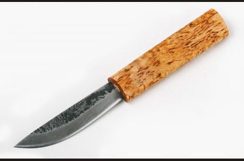 Нож Севера малый №18 <span>(дамасская сталь, карельская береза, Кованый дол)</span>