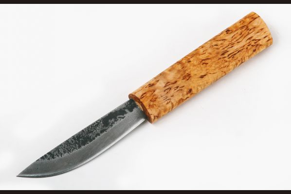 Нож Якутский малый №18 <span>(дамасская сталь, карельская береза, Кованый дол)</span>